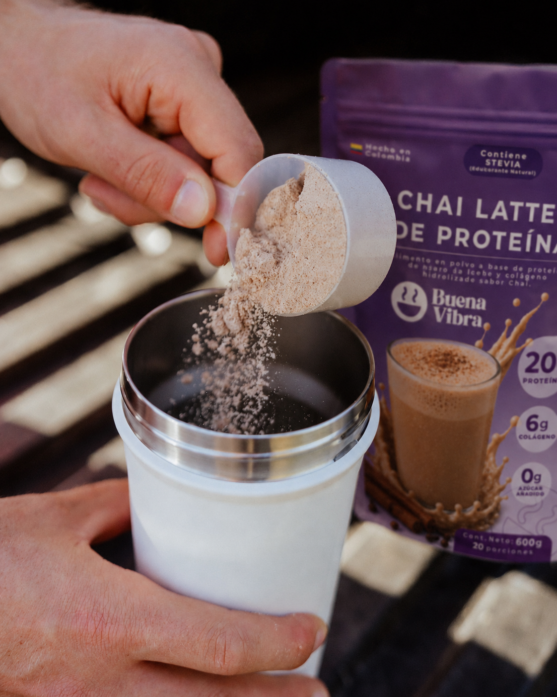 Té de Descanso Nocturno con Chai Latte de Proteína