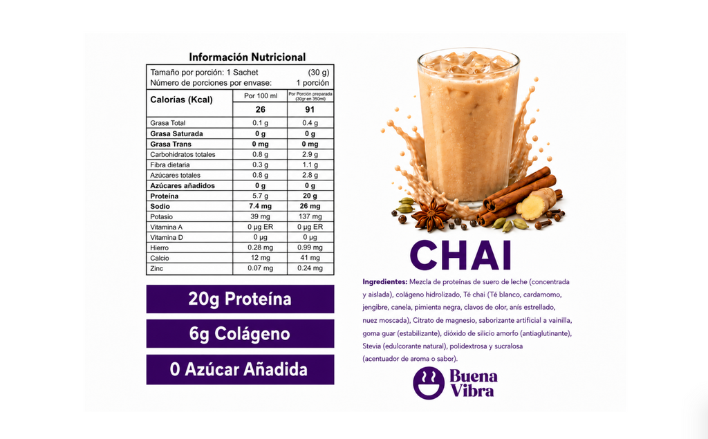 Chai Latte de Proteína Sachet