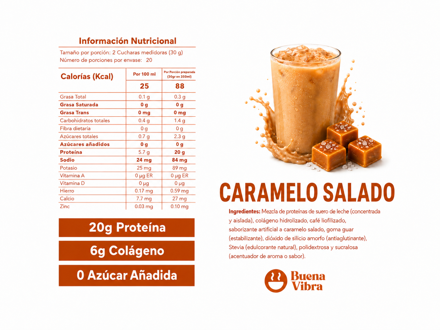 Latte de Proteína de Caramelo Salado 600g